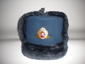 Winter Soldiers and Officers Hats of the Lithuanian Air Force. Old Style