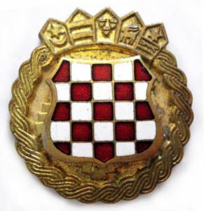 Croatian Army Beret Metal Badge. Yugoslavian Wars. Croatia