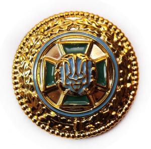 Plastic badge of the State Border Service of Ukraine. Model 2011 #2