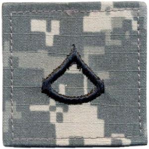 ACU Army Private 1st Class Rank Insignia with Velcro