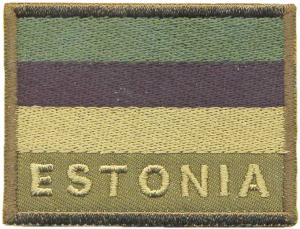 National Flag Uniform Subdued Patch of Armed Force Estonia