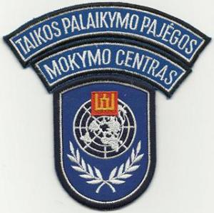 Lithuanian eacekeepers patch with peacekeepers forces and training center tabs