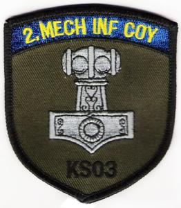 The 2nd Mehanized Infantry Compane Patch. Armed Forces Sweden