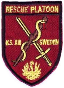 Medical Rescue Platoon KS13 Patch. Swedish Peacekeeping Platoon in Kosovo