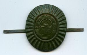 Subdued Headgears Badge for field hats officers and generals (old type). Uzbekistan