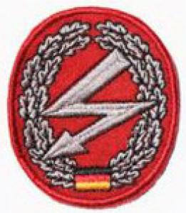 Bundeswehr Embroidered Beret Insignia "Signal Troops". Germany Federal Defence Force