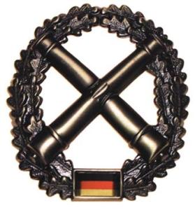 Bundeswehr Beret Metal Insignia "Artillery". Germany Federal Defence Force