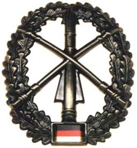 Bundeswehr Metal Beret Insignia "Air defence". Germany Federal Defence Force