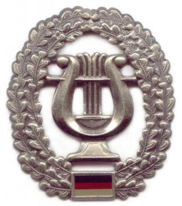 Bundeswehr Beret Metal Insignia ""Military music service"". Germany Federal Defence Force