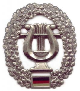 Bundeswehr Beret Metal Insignia ""Military music service"". Germany Federal Defence Force