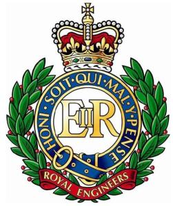 Cap Badge of the Corps of Royal Engineers. United Kingdom