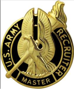 Army  Master  Recruiter Indentification Badge