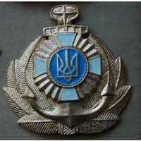 Metal badge officers and warrant officers of the Ukrainian Navy