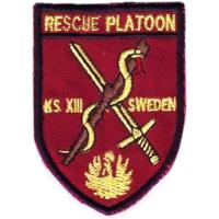 Medical Rescue Platoon KS13 Patch. Swedish Peacekeeping Platoon in Kosovo