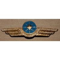 Emblem on the top of the cap, the military air force, air defense forces and airborne troops in Ukraine. Model 1995