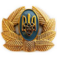 Private Soldiers, Sergeant, Warrant officer Hat / Cap Badge (plastic) of Armed Forces UKRAINE