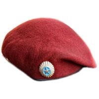 Red Beret with metal badge of the Armed Forces of Kazakhstan