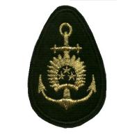 Naval Forces boatswain embroidered cockade /Latvian National Armed Forces/