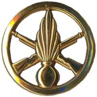 Beret metal badge of French army infantry units