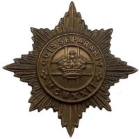 Кокарда знак на фуражку 4/7-го Королевского Ирландского Драгунского Гвардейского полка