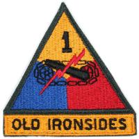 Нарукавный знак 1-ой бронетанковой дивизии. Сухопутные войска США