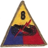 Нарукавный знак 8-й бронетанковой дивизии СВ США