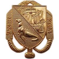 Officer's badge of Falkland Island Defence Force. British Overseas Territories