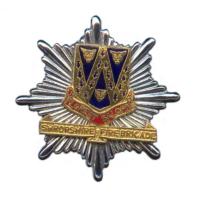 Кокарда знак на фуражку пожарной бригады района Шропшира