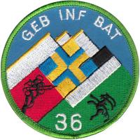 36th Infantry Battalion Patch Swiss Army