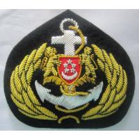 Navy Hand Embroidered Bullion Badge